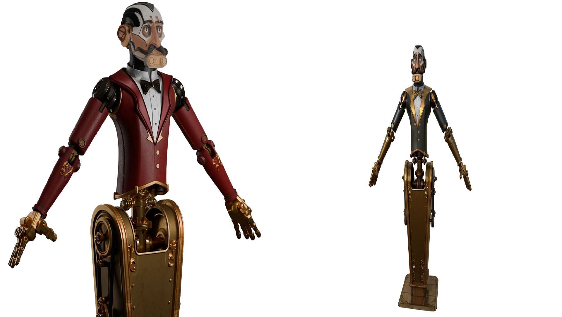 Clockwork Attendant and Clockwork Merchant (from left to right) in PUBG Mobile (Image via Tencent Games)